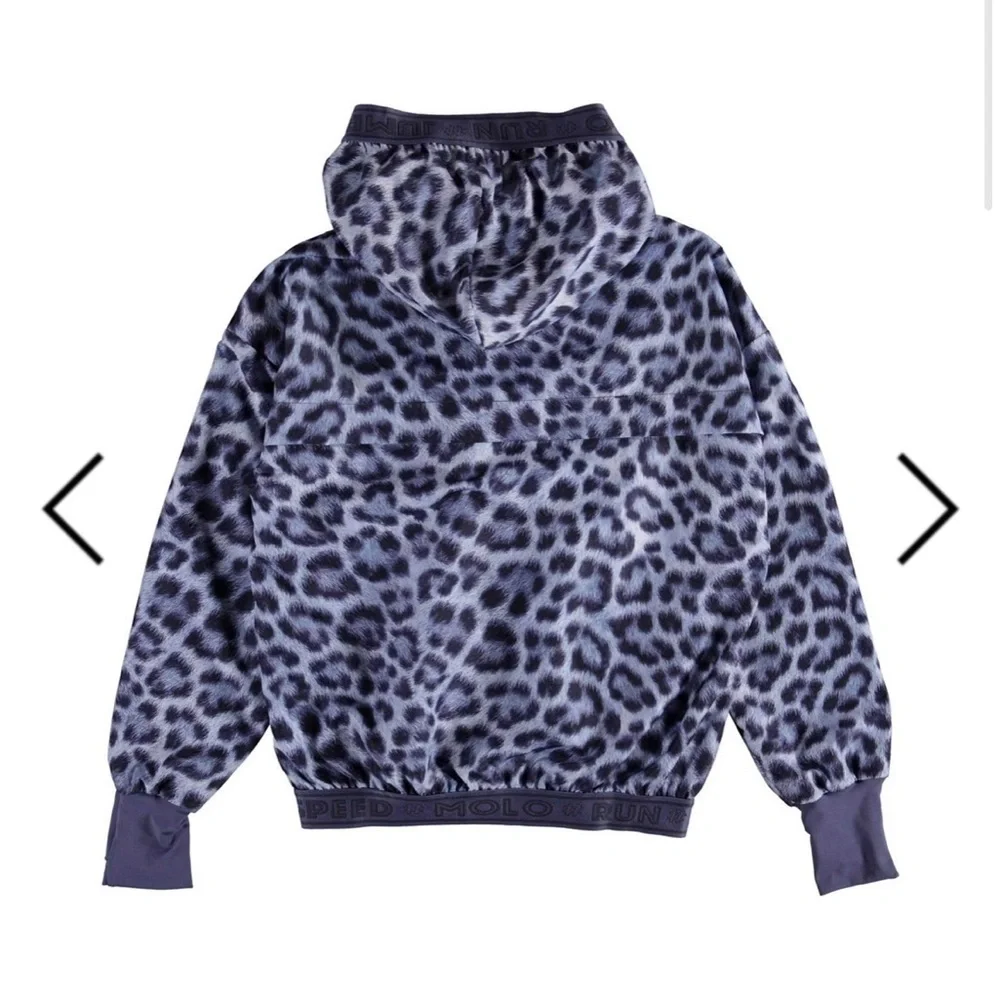 Molo Blue Leopard Kids Hoodie Euro size 170 to 176